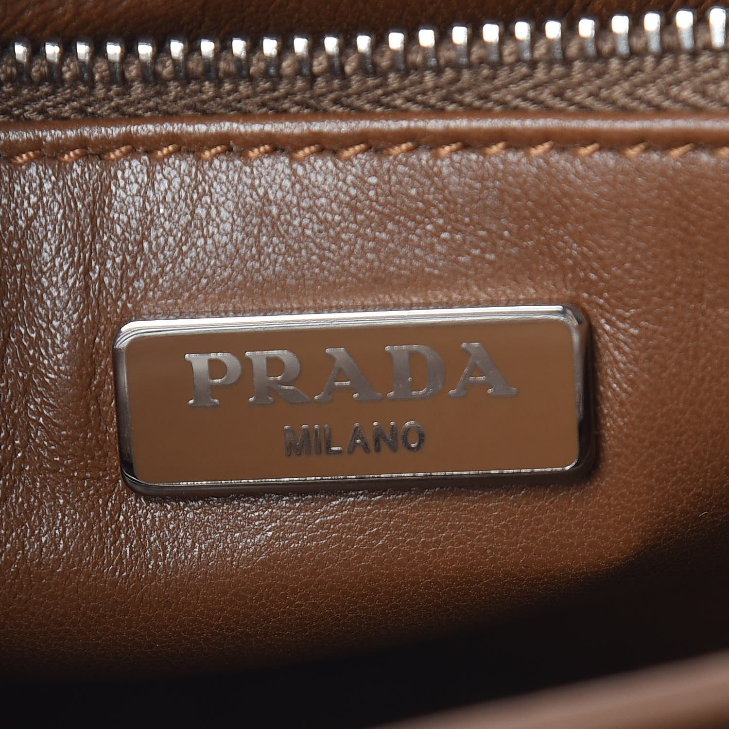 Prada City Calf Bi-Color Crossbody Bag Cannella Marmo 6 of 11