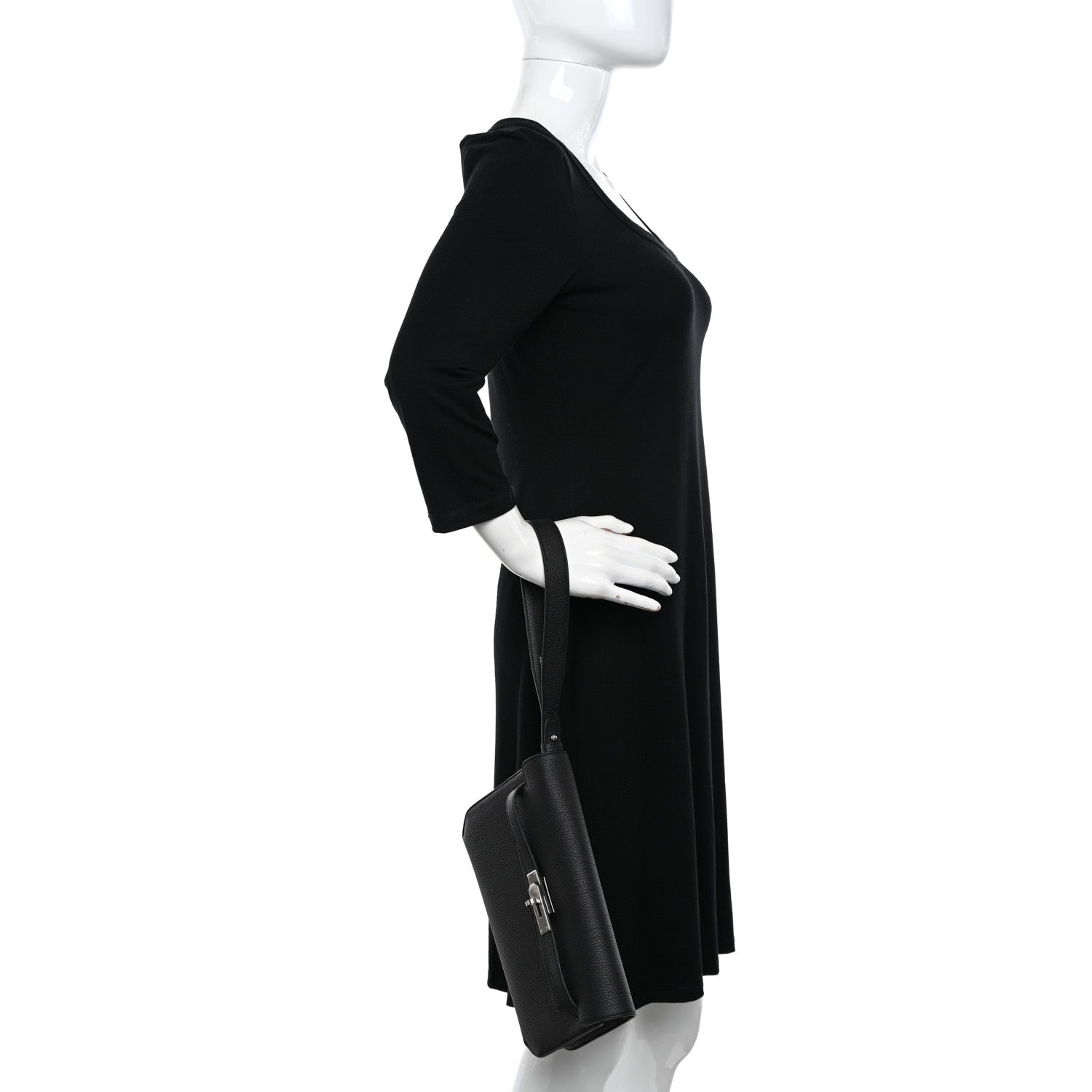 Hermes Togo Kelly Depeches 25 Pouch Black 2 of 11