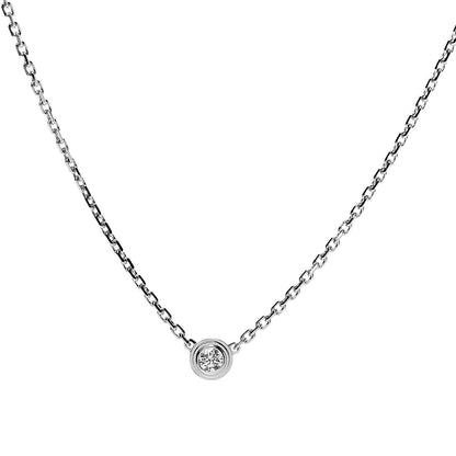 Cartier 18K White Gold Diamond XS D'Amour Pendant Necklace 4 of 6