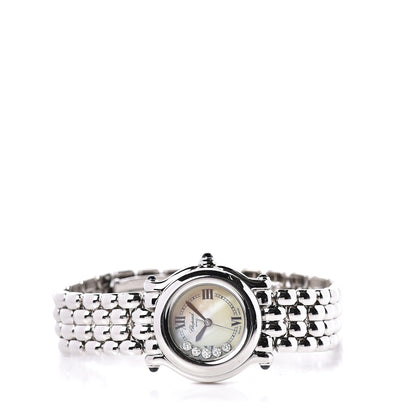 Chopard Stainless Steel 5 Diamond Mother of Pearl 26mm Happy Sport Quartz Watch 3 of 6