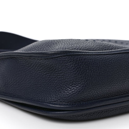 Hermes Taurillon Clemence Evelyne III PM Bleu Nuit 7 of 8