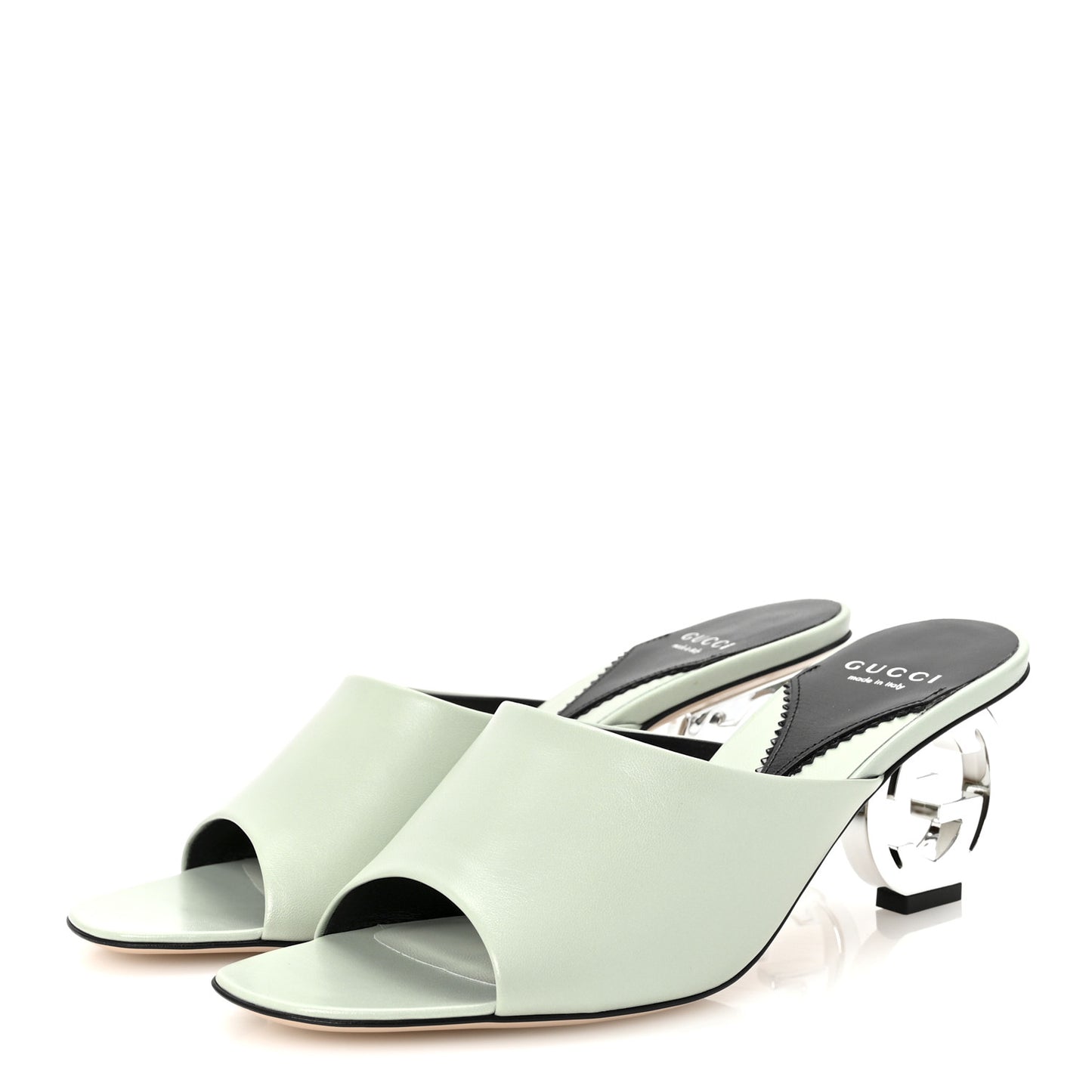 Malaga Kid Interlocking G Sandals 39 Salvy Green