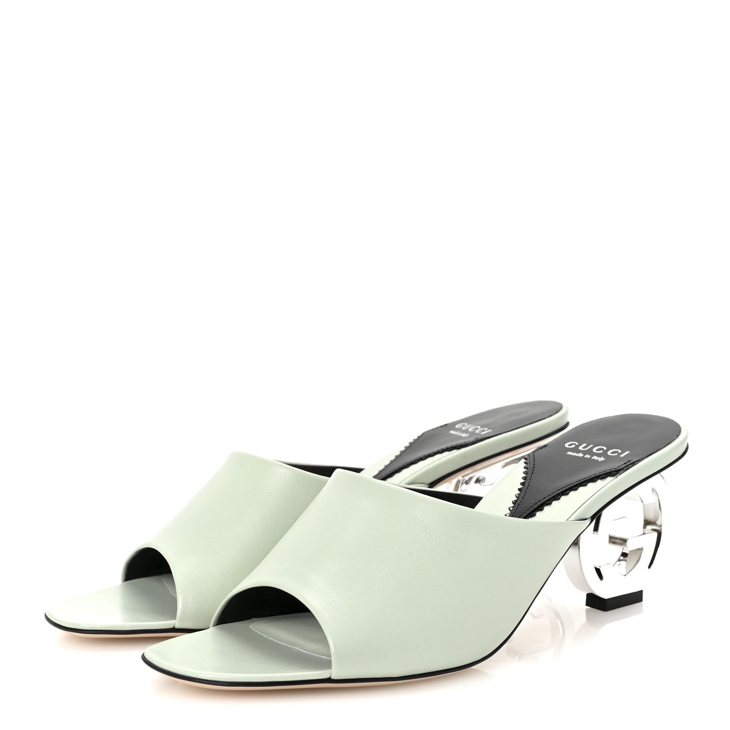 Gucci Malaga Kid Interlocking G Sandals 39 Salvy Green 1 of 10