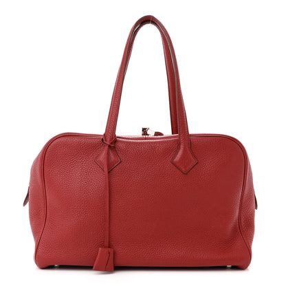 Hermes Taurillon Clemence Victoria 35 Rouge Garance 1 of 16