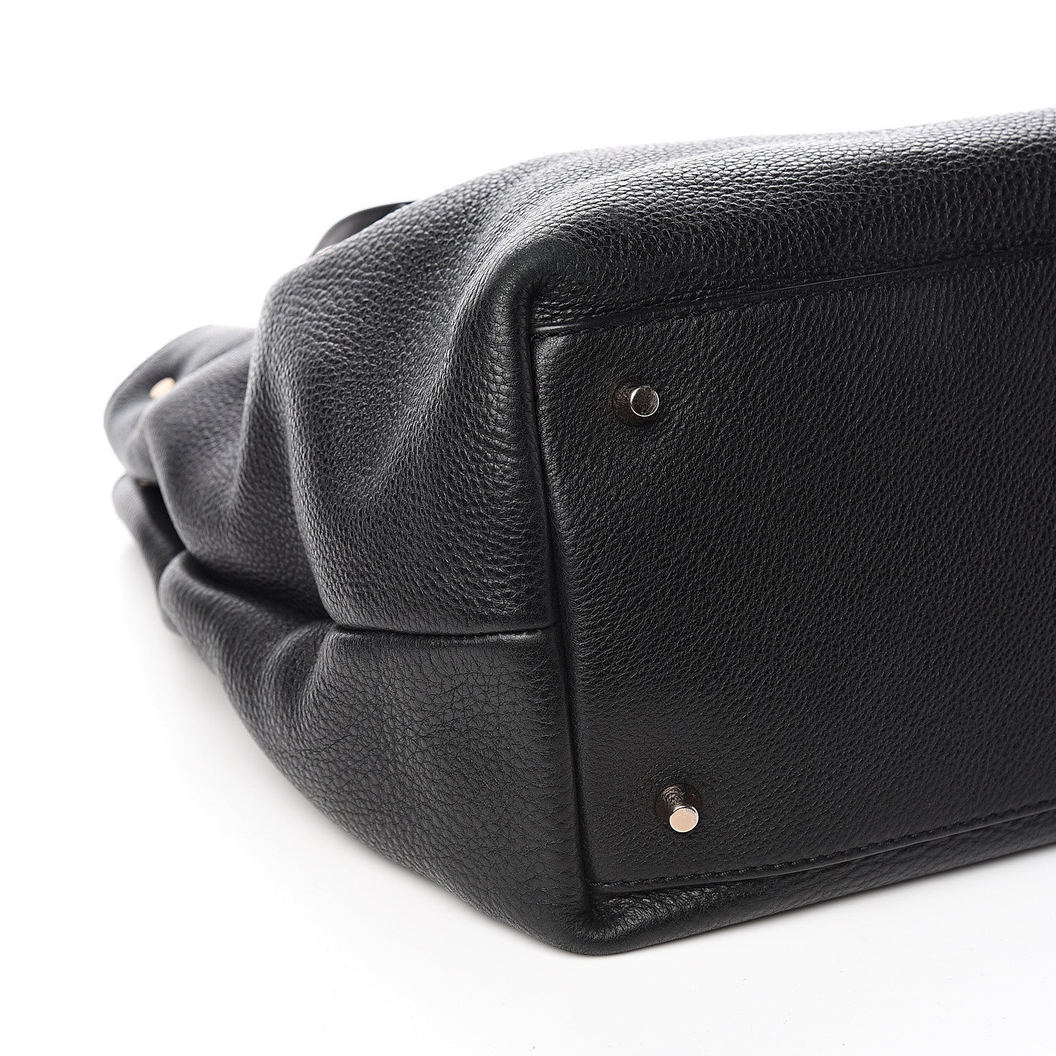 Burberry Grainy Calfskin House Check Medium Maidstone Black 8 of 10