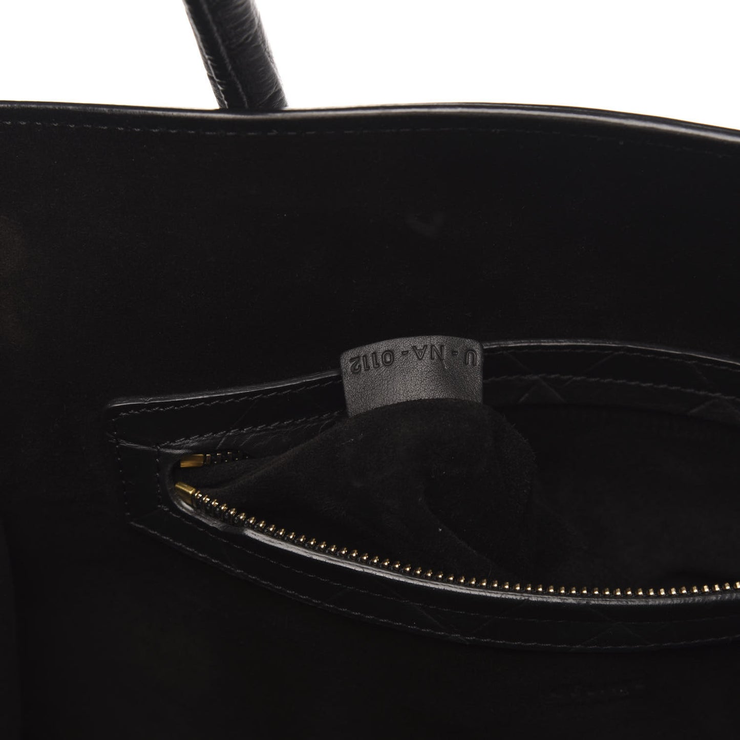 Crocodile Embossed Calfskin Large Phantom Luggage Black
