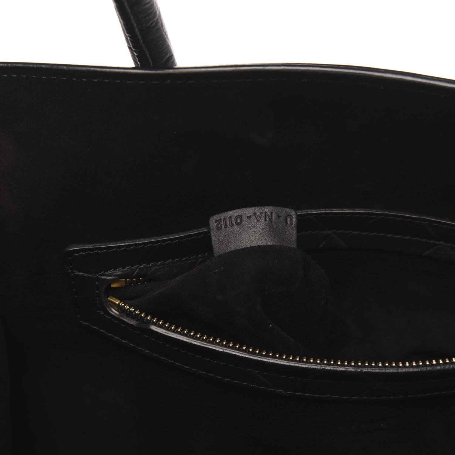 Celine Crocodile Embossed Calfskin Large Phantom Luggage Black 7 of 9