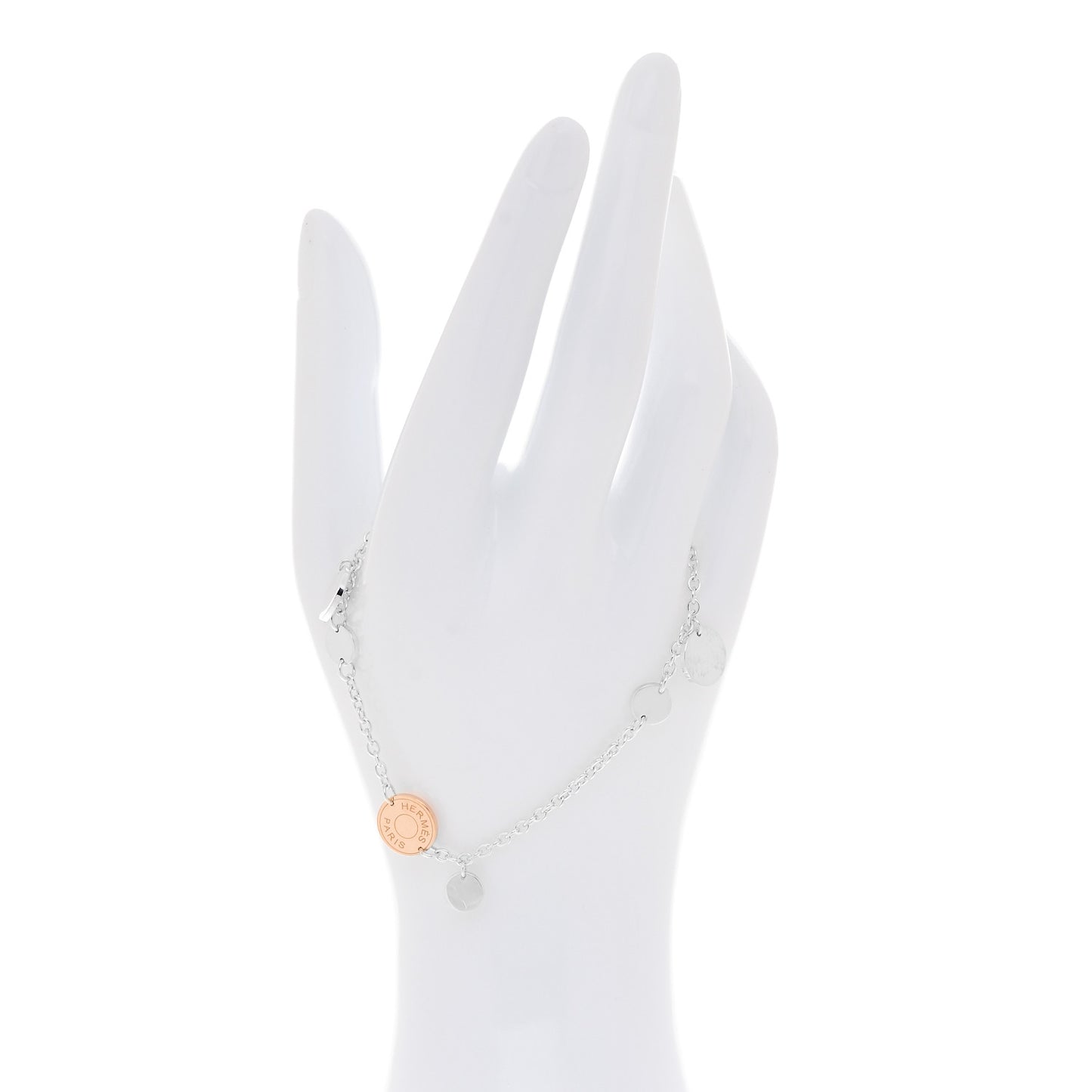 Sterling Silver 18K Rose Gold Confettis Bracelet LG