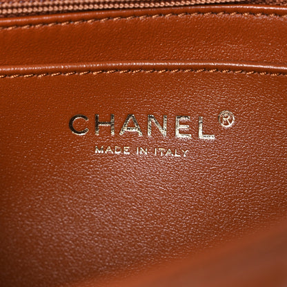 Chanel Lambskin Quilted Medium Crystal Top Handle Rectangular Flap Brown 6 of 10