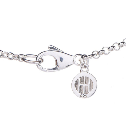 John Hardy Sterling Silver Black Sapphire Small Bamboo Round Pendant Necklace 6 of 6
