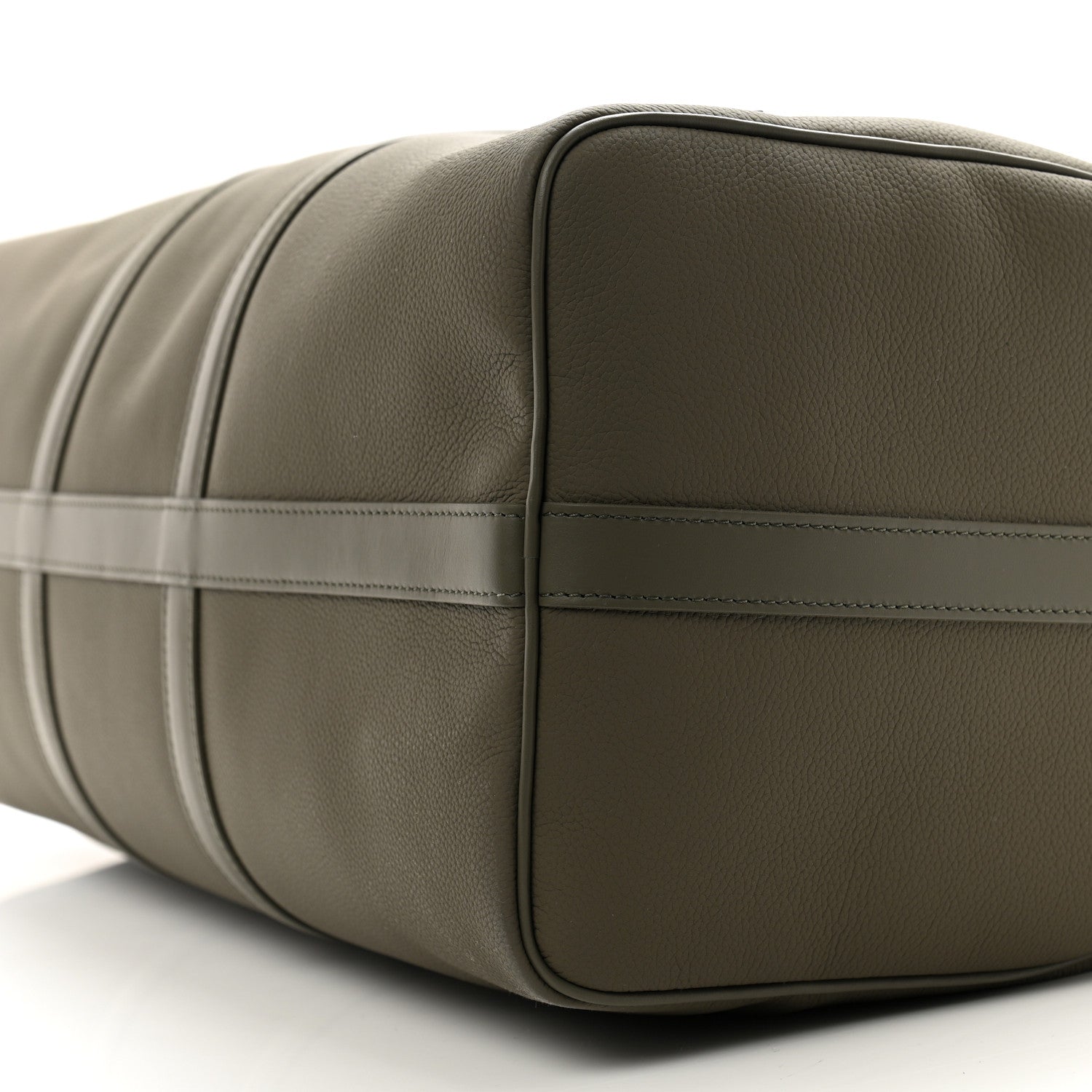 Louis Vuitton Grained Calfskin Aerogram Keepall Bandouliere 50 Khaki 8 of 10