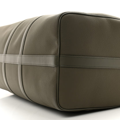 Louis Vuitton Grained Calfskin Aerogram Keepall Bandouliere 50 Khaki 8 of 10