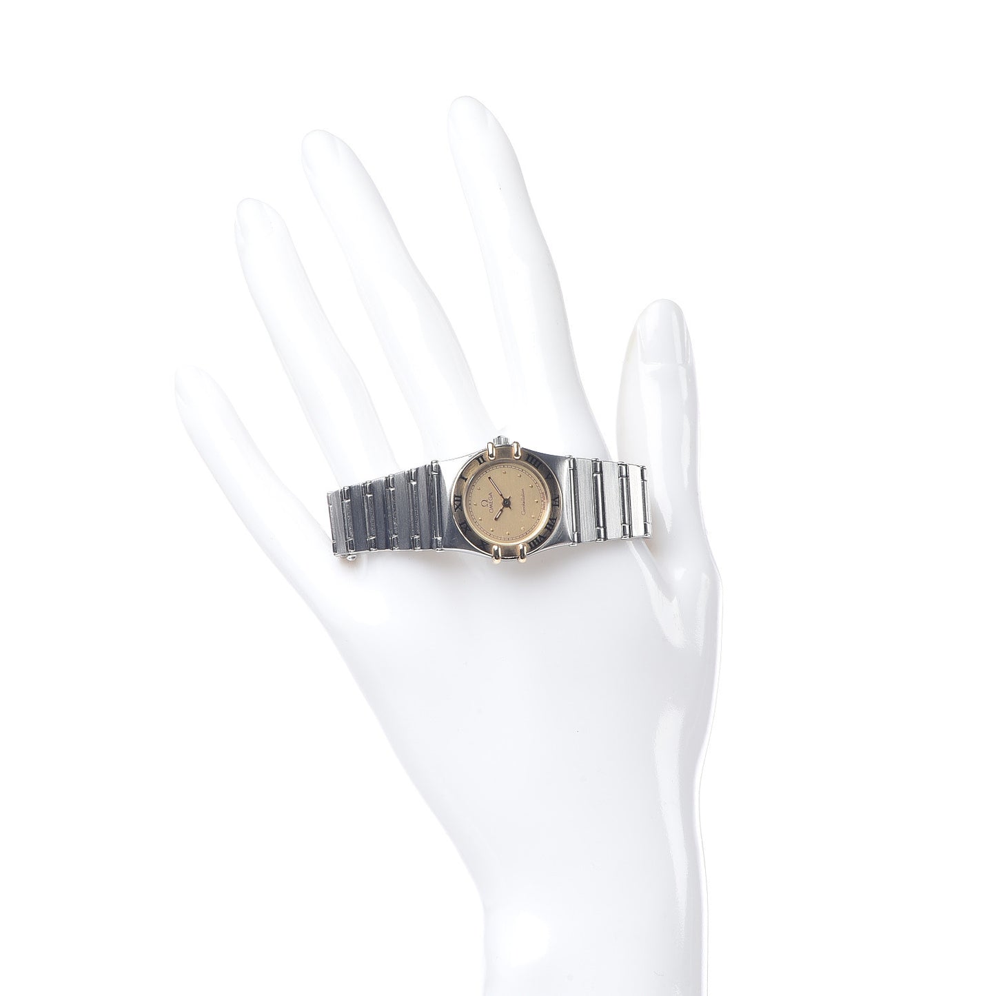 Stainless Steel 18K Yellow Gold 22mm Constellation Quartz Watch Champagne 795.1080