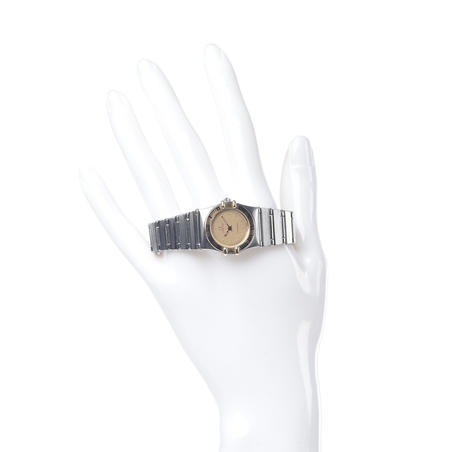 Omega Stainless Steel 18K Yellow Gold 22mm Constellation Quartz Watch Champagne 795.1080 2 of 6