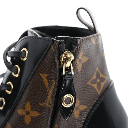 Louis Vuitton Patent Calfskin Monogram Star Trail Ankle Boots 37.5 Black 13 of 14