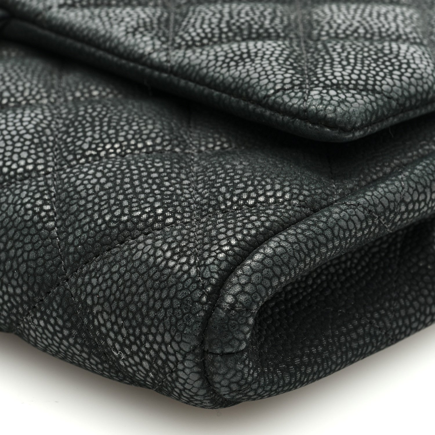 Chanel Iridescent Caviar Quilted Clutch With Chain Flap Black 9 of 9