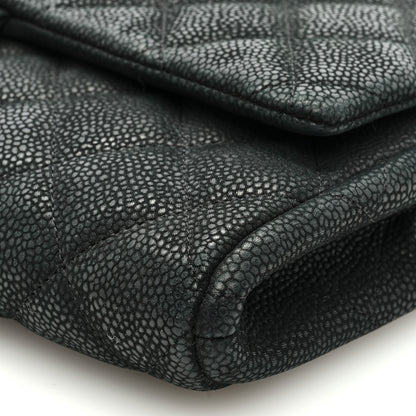 Chanel Iridescent Caviar Quilted Clutch With Chain Flap Black 9 of 9