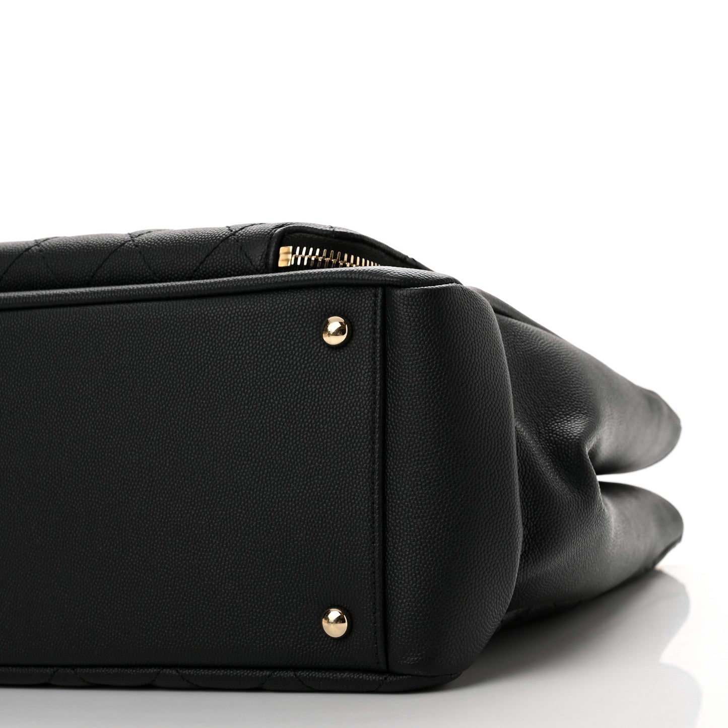 Caviar Quilted Large Business Affinity Shopping Bag Black