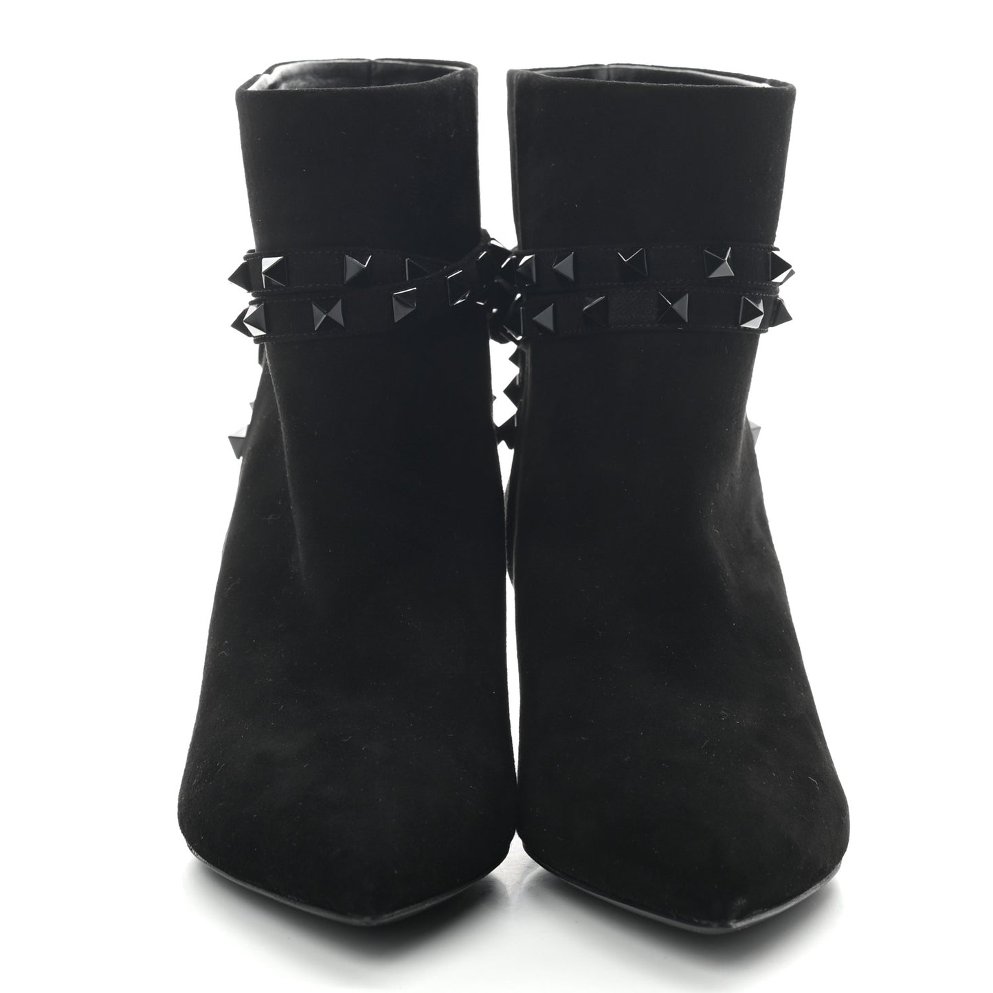 Suede Rockstud Flair 85 Ankle Booties 36 Black