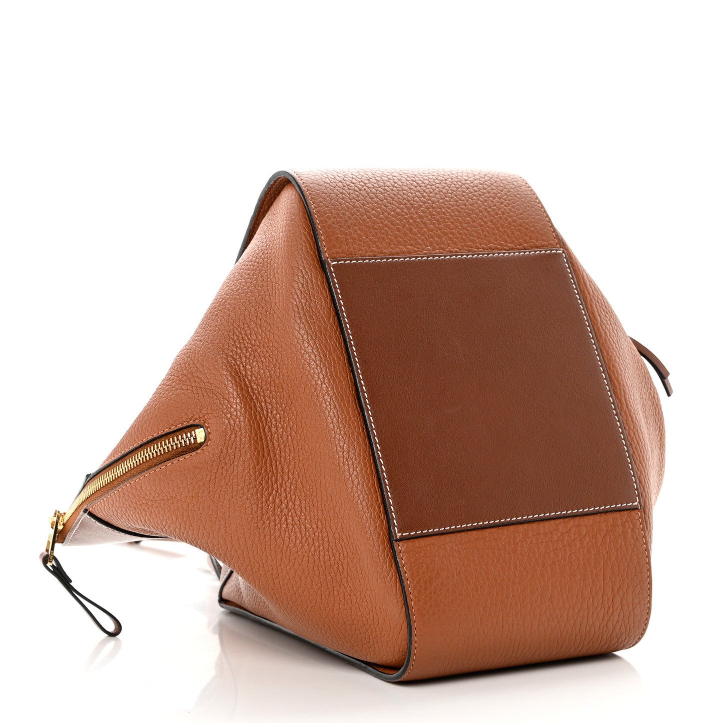 Grained Calfskin Small Hammock Shoulder Bag Tan