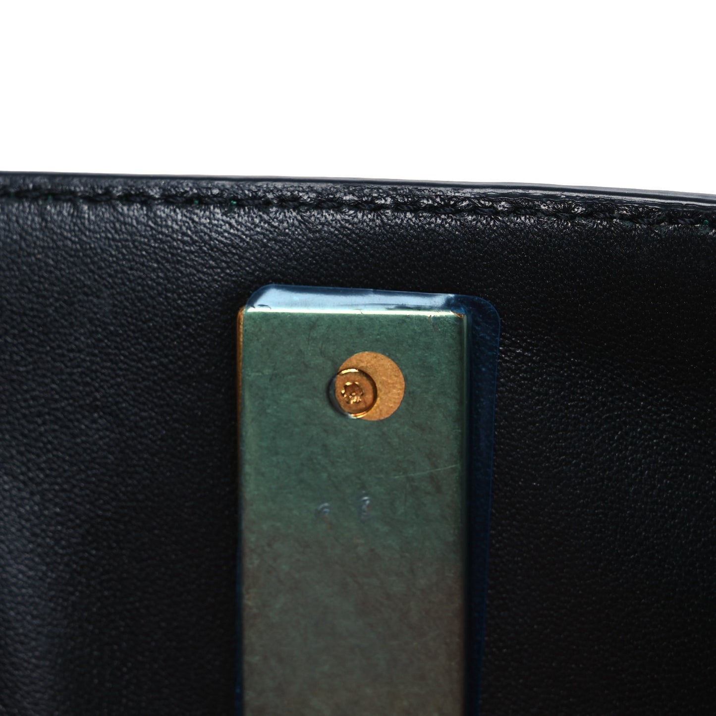 Grainy Calfskin VSling Belt Bag English Green
