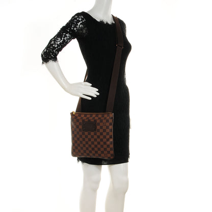 Louis Vuitton Damier Ebene Brooklyn Flat Pochette 2 of 8