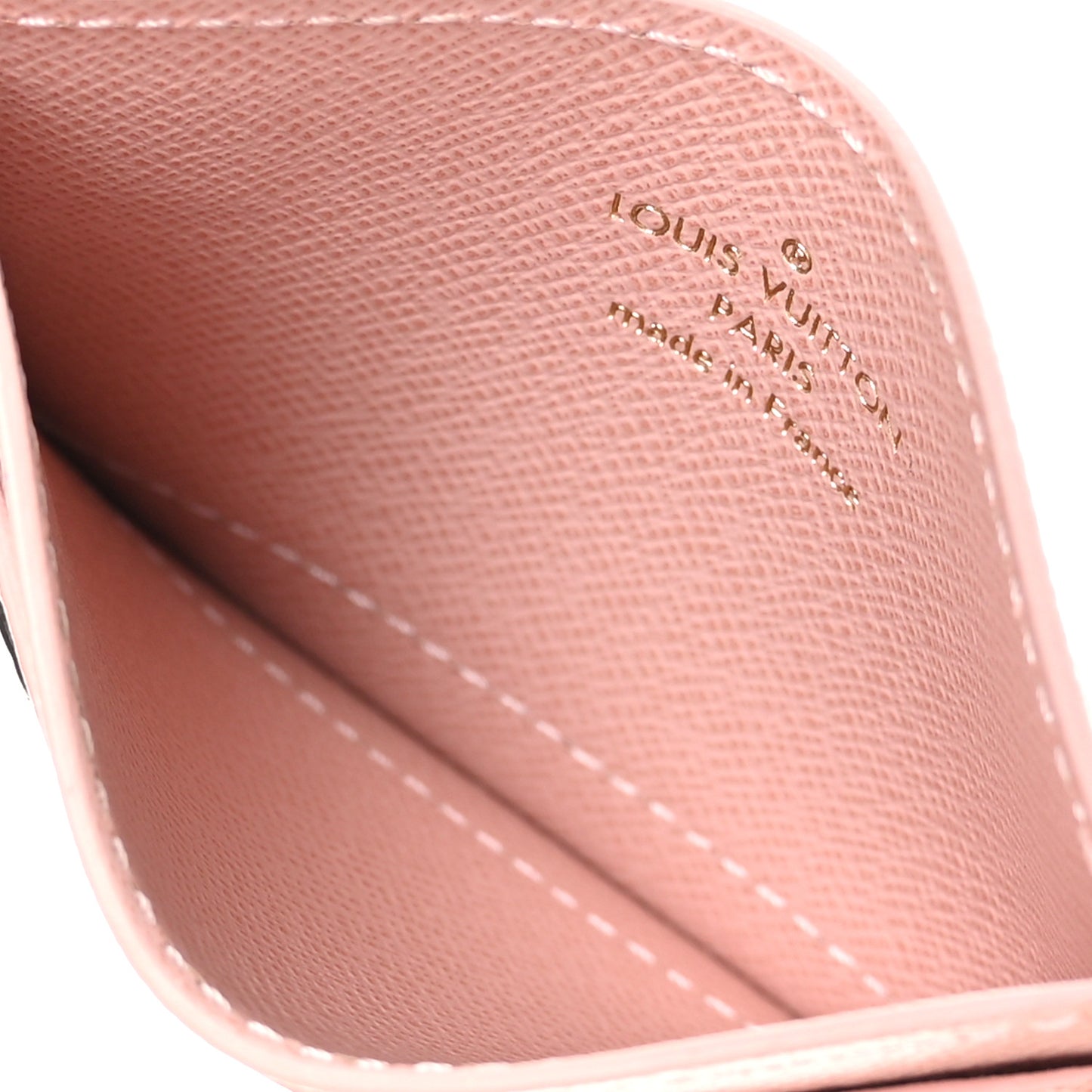 Monogram LV Charms Card Holder Rose Ballerine
