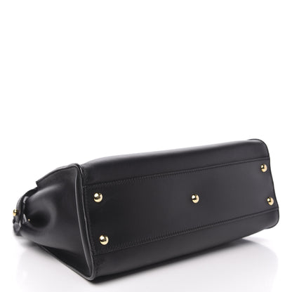 Fendi Vitello Seta Shiny Nappa Medium Peekaboo Iconic Satchel Black 4 of 10