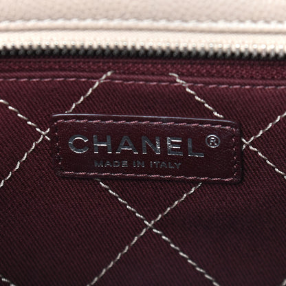 Chanel Caviar Quilted Deauville Bowling Bag Beige 5 of 9