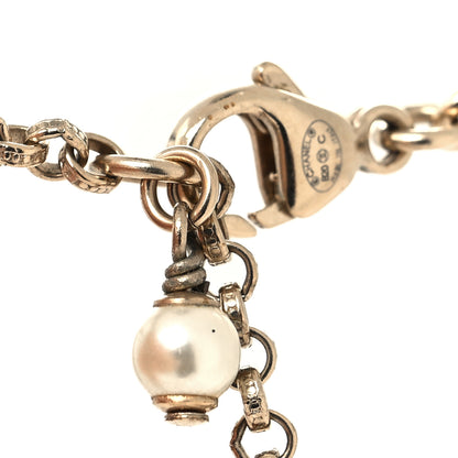 Chanel Pearl CC Pendant Necklace Golden Pearly White 4 of 5