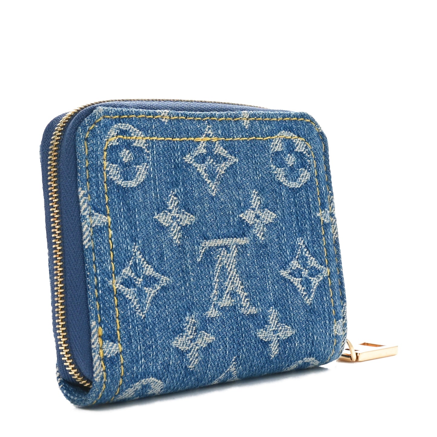 Denim Monogram Zippy Coin Purse Blue