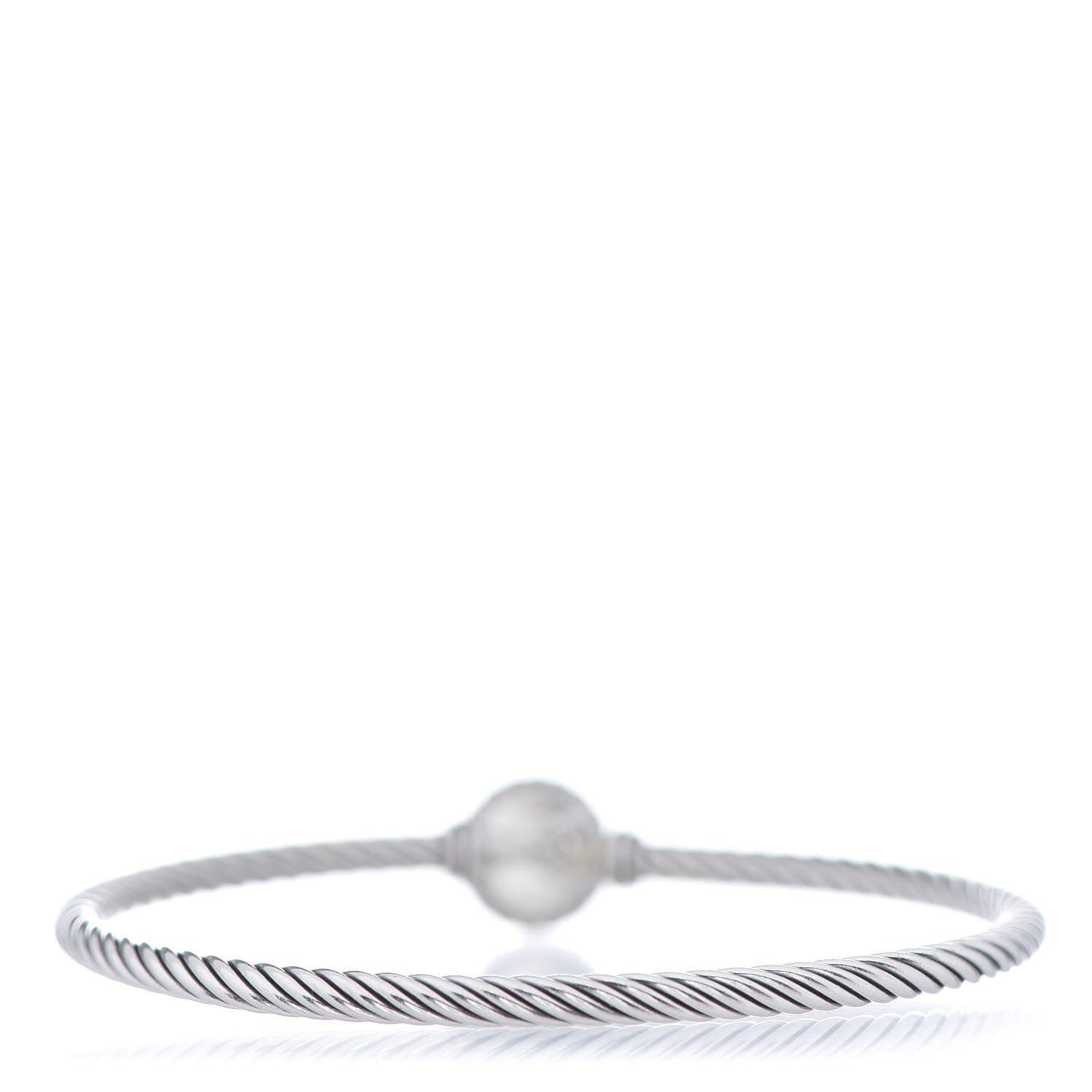 David Yurman Sterling Silver Pearl 3mm Chatelaine Bracelet 3 of 4