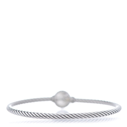 David Yurman Sterling Silver Pearl 3mm Chatelaine Bracelet 3 of 4