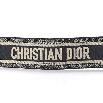 Christian Dior Canvas Embroidered Shoulder Strap Blue 5 of 5