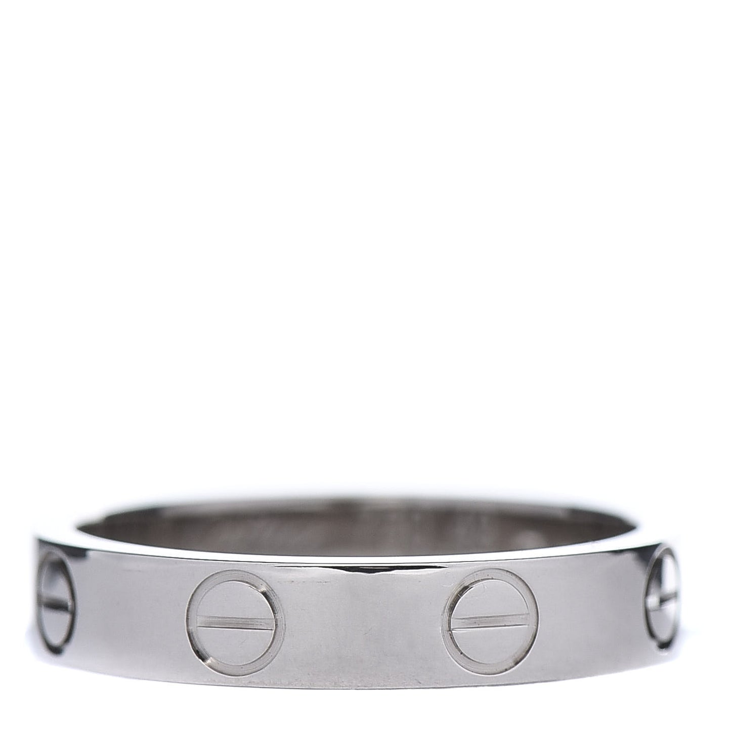 18K White Gold 3.5mm LOVE Wedding Band Ring 49 5