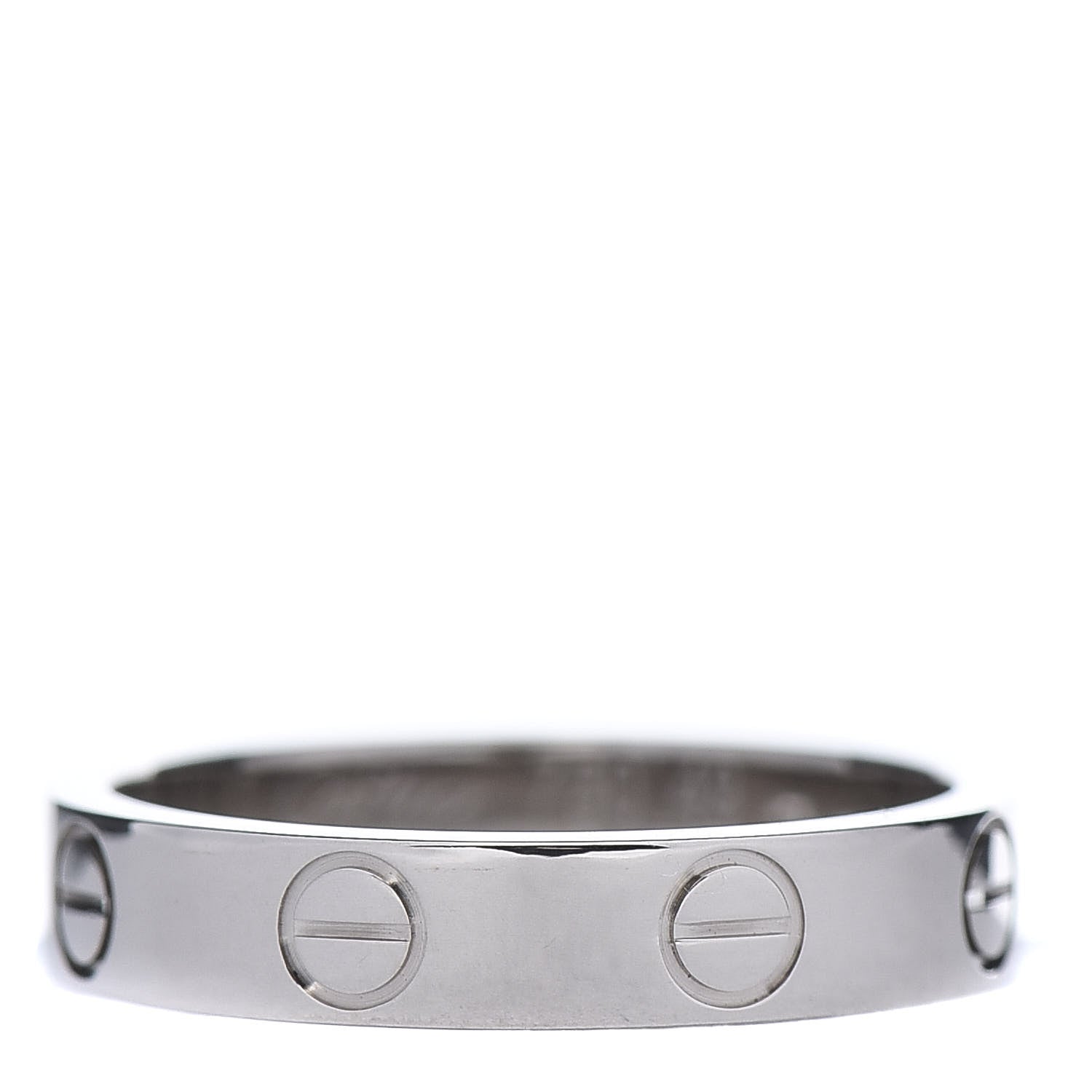 Cartier 18K White Gold 3.5mm LOVE Wedding Band Ring 49 5 3 of 4