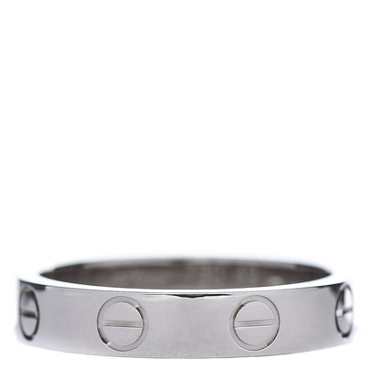 Cartier 18K White Gold 3.5mm LOVE Wedding Band Ring 49 5 3 of 4