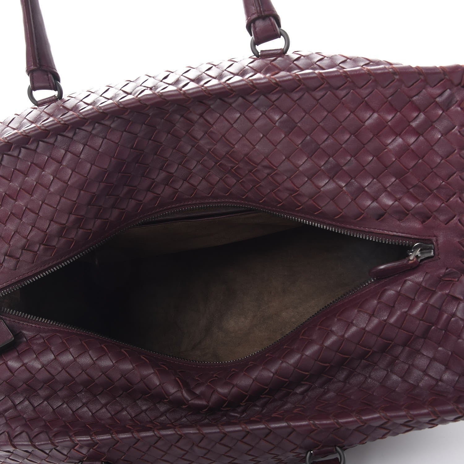 Bottega Veneta Nappa Intrecciato Brick Tote Aubergine 5 of 9