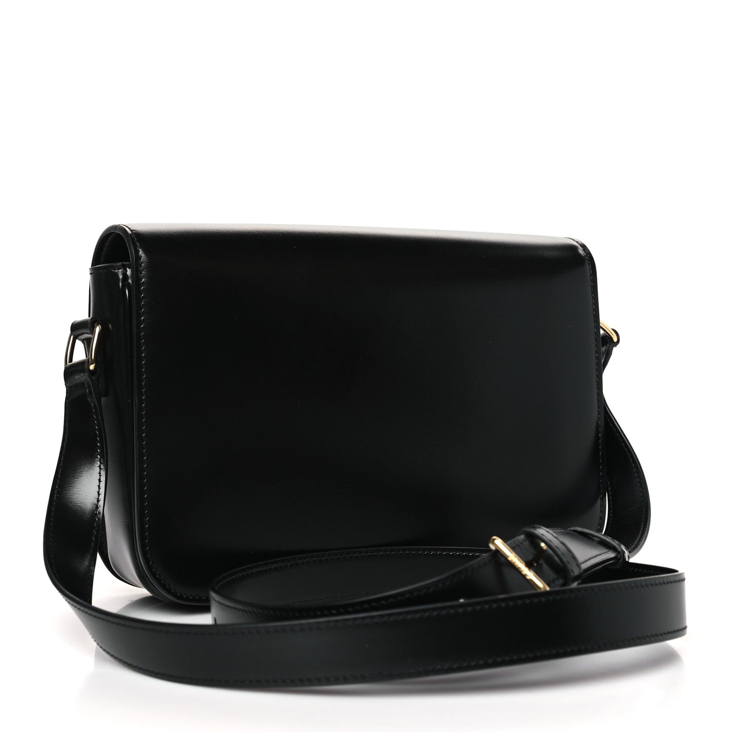 Shiny Calfskin Medium Triomphe Black