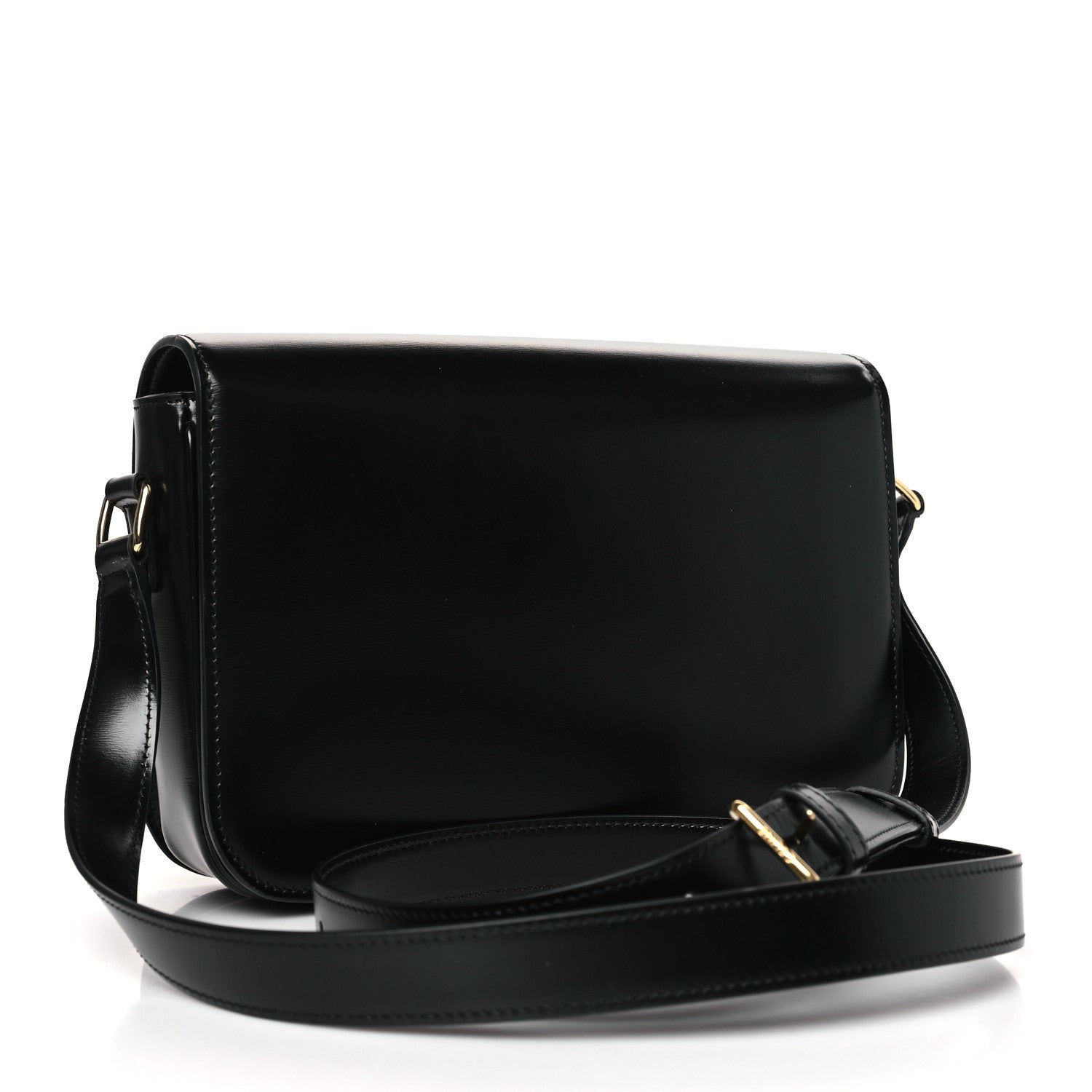 Celine Shiny Calfskin Medium Triomphe Black 3 of 8