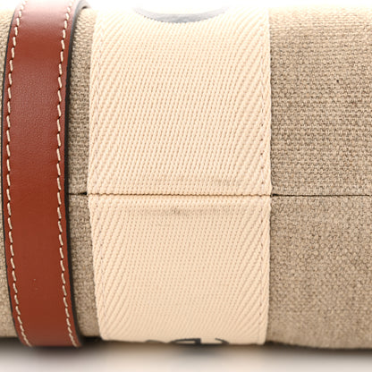 Chloe Cotton Calfskin Medium Woody Ribbon Tote White Brown 11 of 13