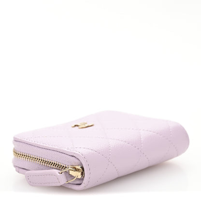 Chanel Caviar Quilted Zip Coin Purse Light Pink 4 of 10