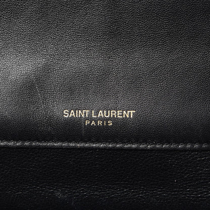 Saint Laurent Patent Matelasse Monogram Large Vicky Chain Bag Black 6 of 11