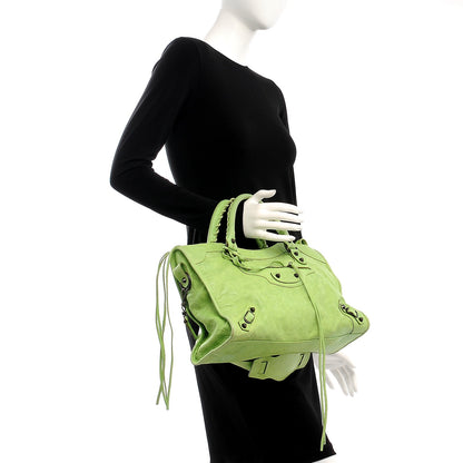 Balenciaga Agneau Classic Hardware City Lime Green 2 of 8
