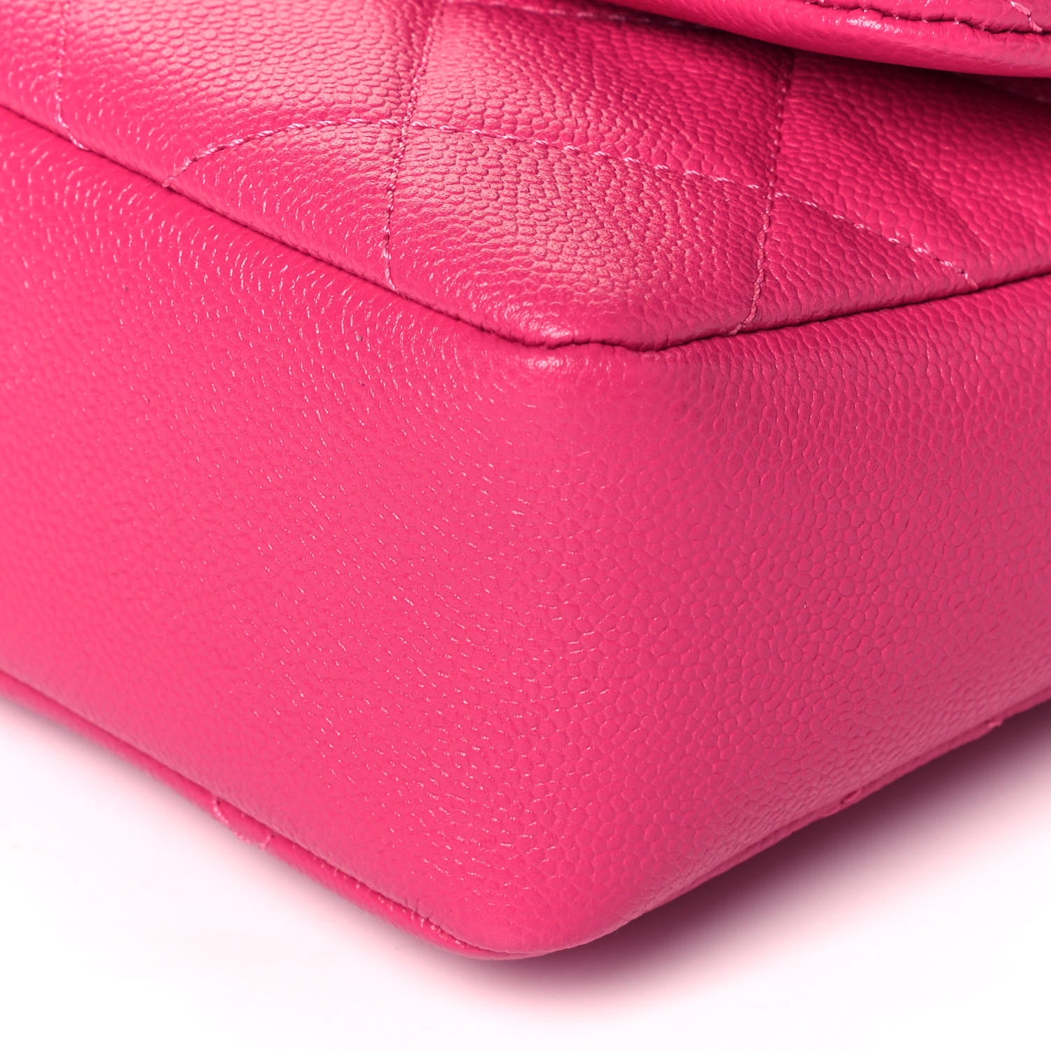Chanel Shiny Caviar Quilted Small Chain Melody Flap Dark Pink 9 of 9
