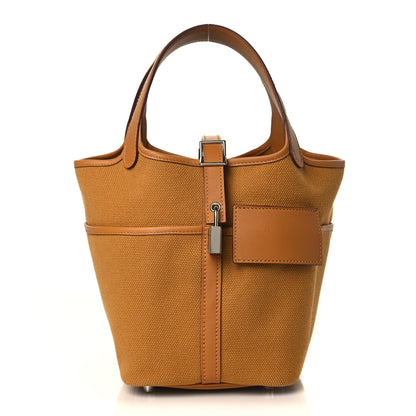 Hermes Toile Goeland Swift Cargo Picotin Lock 18 Sesame 1 of 10