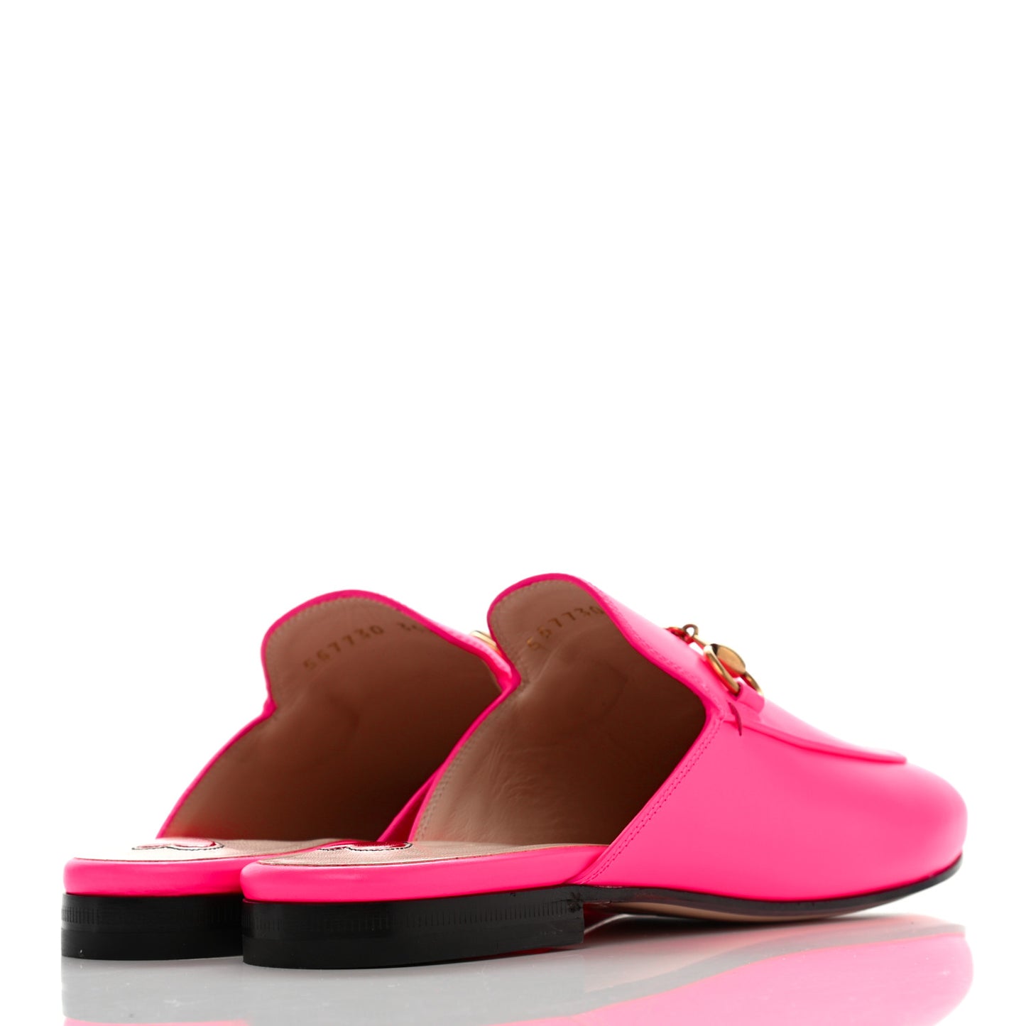 Calfskin Womens Princetown Slippers 35.5 Fuxia Fluo