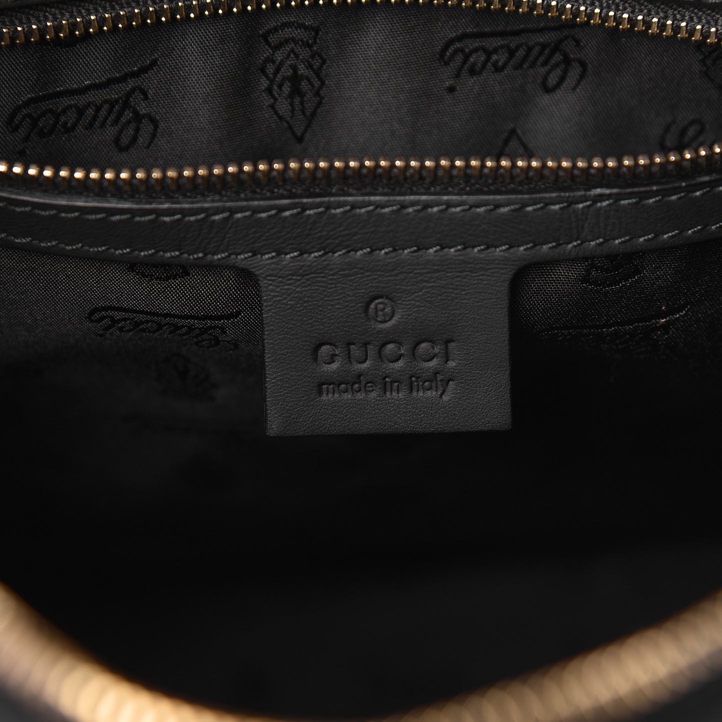 Guccissima Medium Techno Tag Boston Black