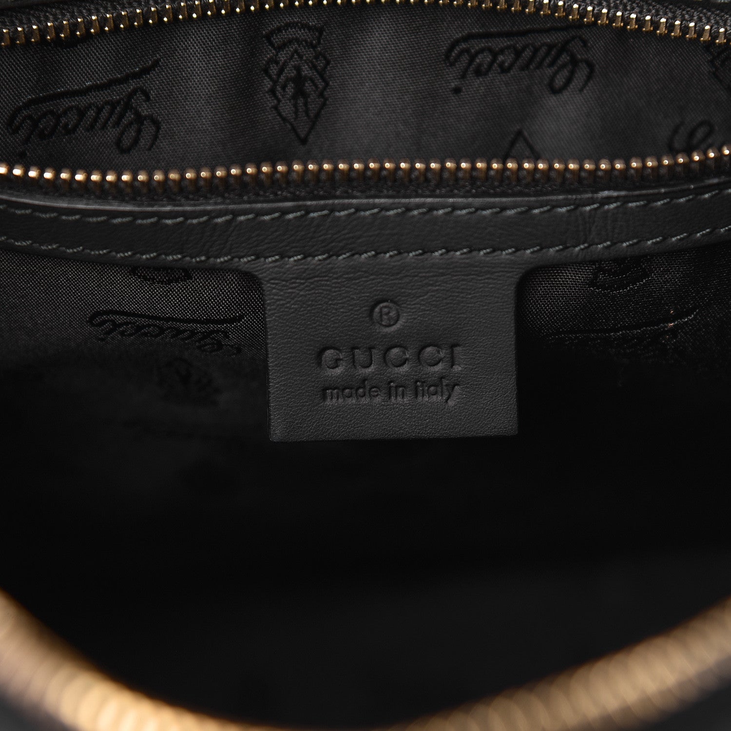 Gucci Guccissima Medium Techno Tag Boston Black 6 of 10