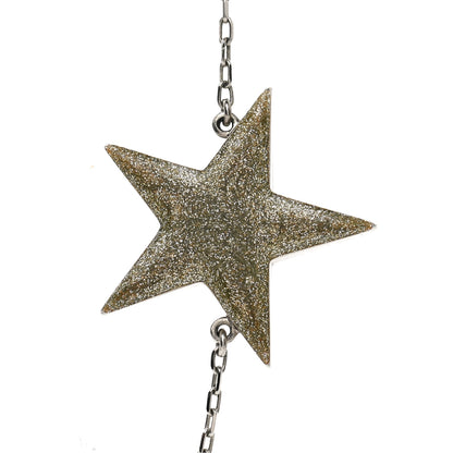 Chanel Crystal Star CC Long Necklace Silver 9 of 9